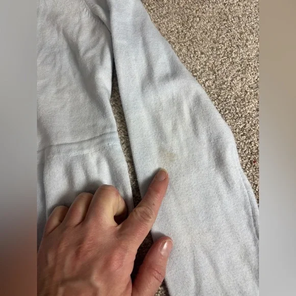 Lilly Pulitzer Little Girl’s Pale Blue Peplum Button Up Cardigan Cotton Flower L - Picture 6 of 6